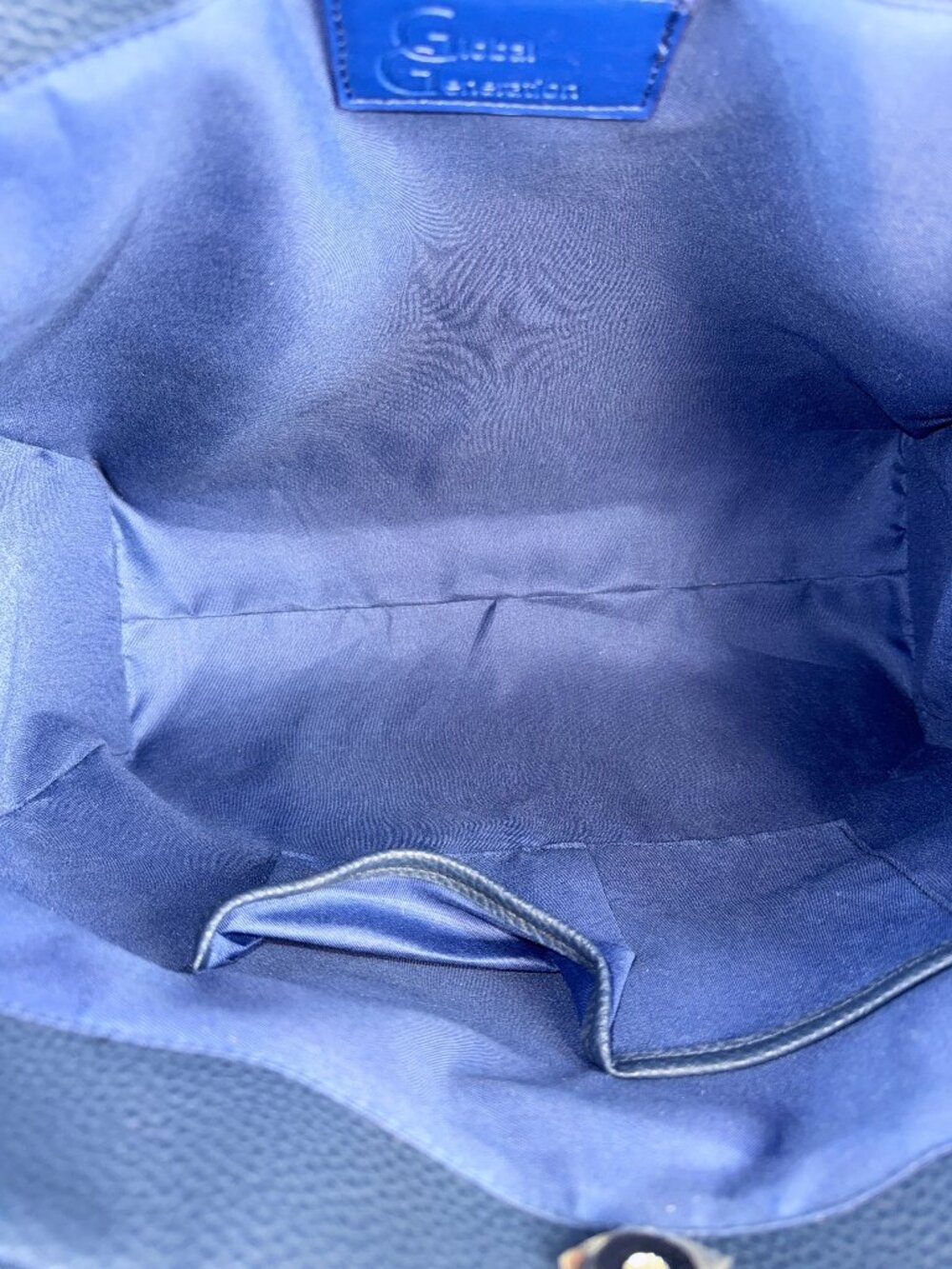 Sharif Global Generation Metallic Sapphire Blue Quilted Nylon Sample Tote - Picture 10 of 12